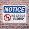 Signmission No Crocs In Shop, 14 in W x Rectangle, Plastic OS-2PACK-NS-P-1014-L-14473 - alternate 8